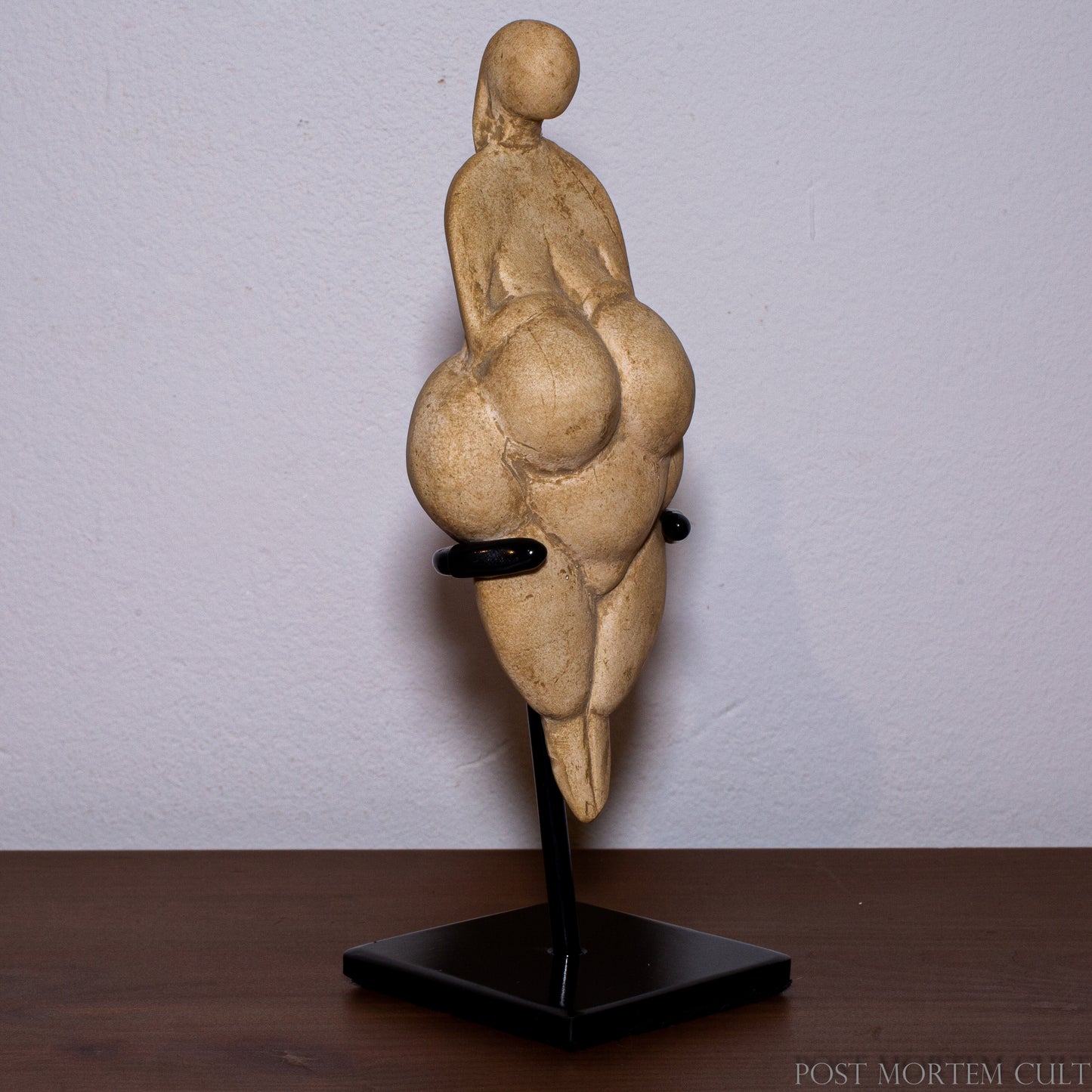 Top view of the figurine revealing the compact composition and simplified head typical of Ice Age Venus figurines.