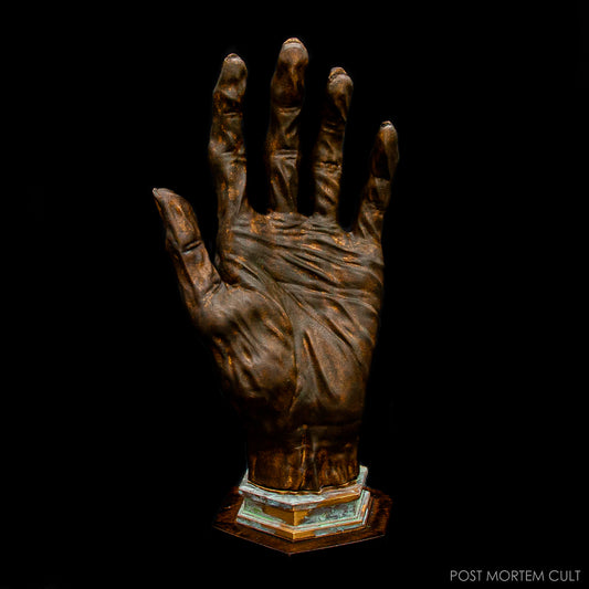 Hand of Glory replica inspired by medieval witchcraft and necromancy, by Post Mortem Cult.