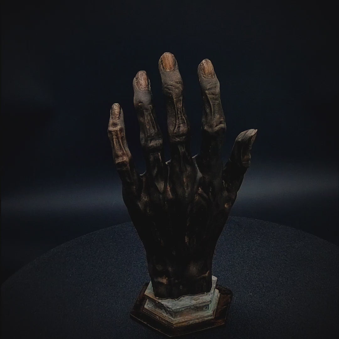 Gothic decor artifact representing the forbidden light of medieval occultism.